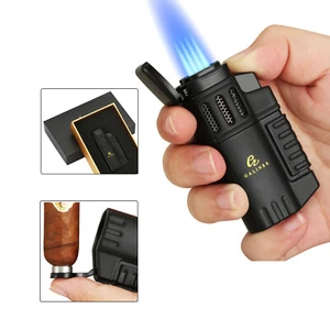 Encendedor de cigarros recargable a prueba de viento Galiner Punch Jet 4 antorcha de llama con caja de regalo - Imagen 1 de 8