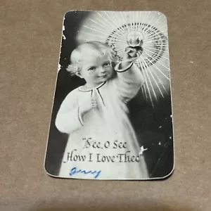 Tarjeta De Colección Día De San Valentín Cristiano Jesús Cruz Alter Boy Católico - Imagen 1 de 4