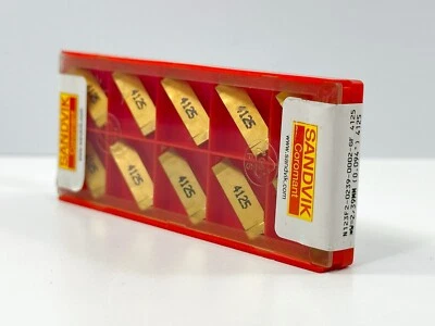 SANDVIK N123F2-0239-0002-GF New Carbide Inserts Grade 4125 10pcs - Image 1 of 2