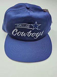 Dallas Cowboys Hut Snapback Schriftzug Stern Logo blau weiß Annco Vintage neu mit Etikett - Bild 1 von 7