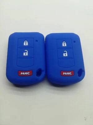 2*Silicone Fob key cover For MITSUBISHI MIRAGE OUTLANDER SPORT ECLIPSE LANCE RVR - Imagem 1 de 4