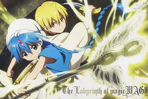 Poster Promo Magi The Labyrinth of Magic Tiger & Bunny Anime Alibaba Kaburagi - Bild 1 von 2