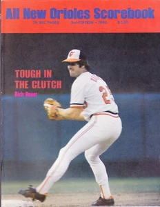 1980 Baltimore Orioles vs Rangers Score Program Rich Duración 3ª edición - Imagen 1 de 3