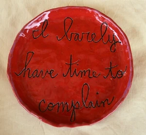 Animalia Pritchett & Shelby Pottery Dish I Barely Have Time to Complain 2013 - Picture 1 of 9