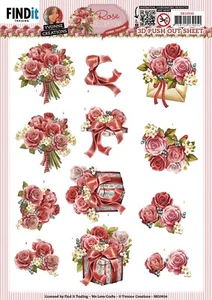 ENCUÉNTRALO COMERCIO - 3D PUSH OUT - DECORACIONES DE ROSAS - RAMO DE ROSAS - Imagen 1 de 1
