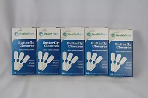 50 - HM Butterfly Bandages 1 + 3/4 in x 3/8 in Waterproof ( 5 boxes, 10ct each) - Picture 1 of 5