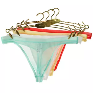 Bragas Calzoncillos Bikini Ropa Interior Tanga Tanga Malla tiro bajo Transparente Hombres ➳ - Imagen 1 de 27