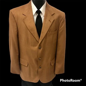 New Norm Thompson Sport Coat Brown ULTRA SUEDE Microfiber Jacket DINNER Blazer - Picture 1 of 6