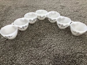 FEDERAL GOLDEN GLORY Milk Glass Coffee Tea Cup Gold Bamboo Leaf - Picture 1 of 12