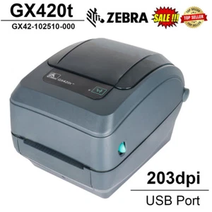 Zebra GX420t Desktop Printers Thermal Transfer Label Printer USB GX42-102510-000 - Picture 1 of 8