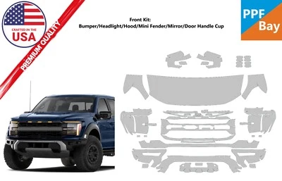 Kit de precorte de película de protección de pintura delantera PPF para Ford F-150 Raptor 2024-2025 Foto 1 de 4