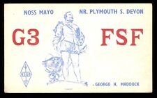 QSL Card Radio UK G3FSF George H Maddock 1950 Noss Mayo Plymouth Devon ≠ W573