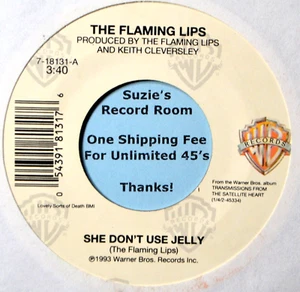 Flaming Lips She Don't Use Jelly #B 90s - Jukebox Strip & 45 7" Vinyl -Coupons! - Picture 1 of 3