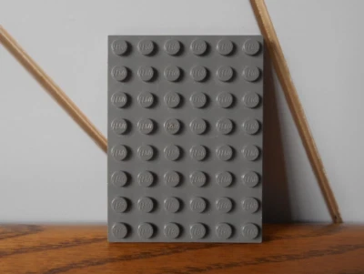 OLD DARK GREY BASEPLATE 6x8 8x6 plate x1 genuine LEGO Vintage Legoland 3036 - Image 1 of 3