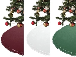 Manta de árbol de Navidad alrededor de 120 cm lana verde rojo blanco manta de árbol de Navidad base - Imagen 1 de 21