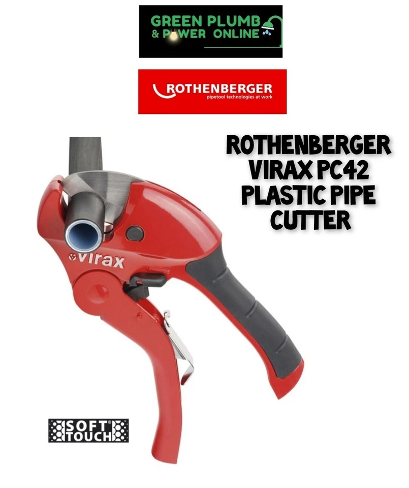 Rothenberger VIRAX PC42 PLASTIC PIPE CUTTER 215042R Solvent Conduit Cutter - Image 1 of 1
