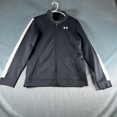 Chaqueta Under Armour Juvenil Talla YXL Negra Calce Suelto Canguro Bolsillo Cremallera Completa Foto 1 de 4