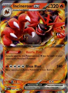 Incineroar ex Double Rare SV05: Temporal Forces 034/162 NM Holo - Picture 1 of 2