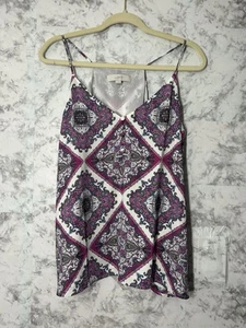 Loft Outlet Tank Top Women Sz L Soft Colorful Boho Festival Summer EUC - Picture 1 of 9