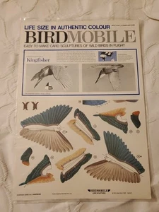Vintage Birdmobile Card Sculpture European Series #2 Kingfisher 1973 Macolm Topp - Picture 1 of 5
