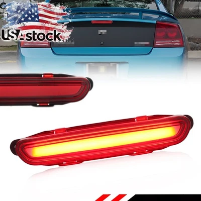 Красная линза 3D светодиодная планка 3-й задний тормоз задний стоп-сигнал для 2006-2010 Dodge Charger - Изображение 1 из 4