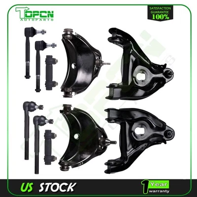 10Pc Front Upper Lower Control Arm Tie Rod Kit For Chevy Express GMC Savana 2500 - Image 1 of 4