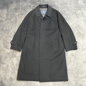 BURBERRY LONDON Balmacaan Coat Men Wool Cashmere Blend Lightweight #EK BHB - Picture 1 of 11