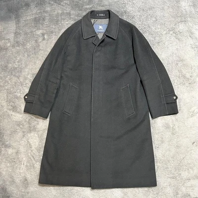 BURBERRY LONDON Balmacaan Coat Men Wool Cashmere Blend Lightweight #EK BHB - Image 1 of 4