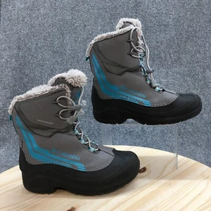 Columbia Waterproof Boots Youth 6 Bugaboot Omni Heat Gray Faux Fur BY5954-033 - Picture 1 of 16