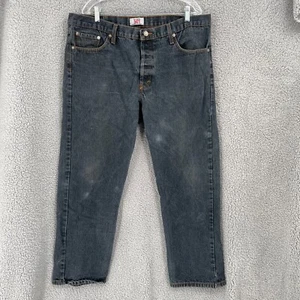 Pantalones de mezclilla Levis 501 vintage para hombre 40x30 negros pierna recta botón lavado oscuro EE. UU. - Imagen 1 de 11
