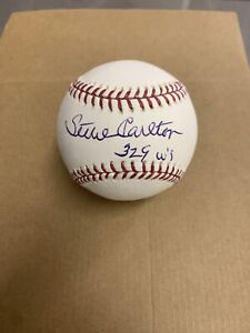 Steve Carlton Autographed Baseball 329 Wins Philadelphia Phillies 4x CY Young