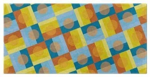 Retro Vintage SUNSPOTS Beach or Bath Towels, Tropical Abstract Geometric Pattern - Picture 1 of 4