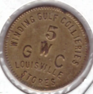 Winding Gulf Coal Mining Co Scrip 5c Goodwill West Virginia WV Mercer County k - Imagen 1 de 2