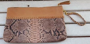 GENUINE PYTHON SKIN HANDBAG WALLET CLUTCH PURSE PYTHON SKIN - Picture 1 of 1