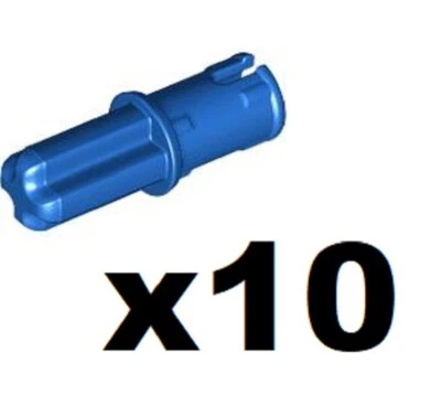 LEGO 10 New Axles Blue TECHNIC 1L Pin Friction Ridges Lengthwise Part 43093 D862 - Image 1 of 2