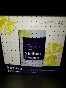 Purity Lab Sicilian Lemon Scented Soy Candle 11 oz Two Wick NEW IN BOX! - Picture 1 of 2