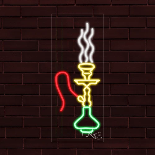 NEW HOOKAH LOGO VERTICAL 30x12x1 INCH LED FLEX WINDOW/WALL INDOOR SIGN 31236 - Image 1 of 1