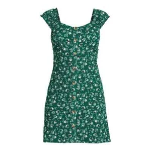 No Boundaries Juniors Button Front Floral Print Dress NEW - Picture 1 of 16