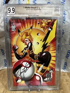 I Make Boys Cry #1 Tyndall Ss Pgx 9.9 Not Cgc 9.8 Signed Pikachu Pokemon GRADED - Picture 1 of 4