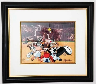 MICHAEL JORDAN FIRMADO SPACE JAM CEL PINTADO A MANO LTD/ED 403/750 UD CERTIFICADO DE AUTENTICIDAD Foto 1 de 4