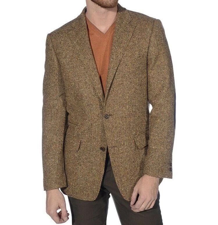Ibiza Мужская 166097 Аринди шерсти коричневый мульти спортивное пальто блейзер размер 46R $395 - Изображение 1 из 4
