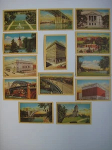 (13) Verschiedene Vintage CLEVELAND, OHIO Leinen Postkarten 40er Jahre NEU/UNZIRKULIERT - Bild 1 von 12