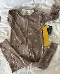Modern Moments By Gerber Baby Jumpsuit 2T Purple With Flowers - Picture 1 of 2