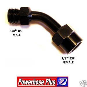 Venhill schwarz 1/8bsp x 1/8bsp Buchse 45 Grad drehbar Schnellaufbau Bremssystem - Bild 1 von 3