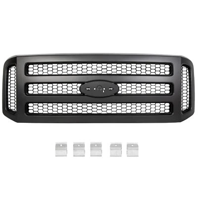 Black Front Grille Honeycomb Style For Ford F250 F350 F450 Super Duty 2005-2007 - Image 1 of 4