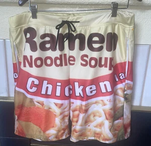 Pantaloncini da zuppa vintage Ramen Noodle uomo 2XL (B1) - Foto 1 di 2
