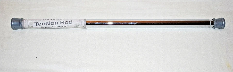 Spring Tension Shower or Window Rod - Adjustable 23" to 40" Foto 1 de 2
