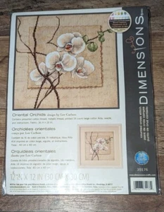 NEW DIMENSIONS ORIENTAL ORCHIDS 35176 COUNTED CROSS STITCH RARE 12 X 12 - Picture 1 of 2