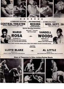9-28-1977 Muhammad Ali vs Earnie Shavers Boxing Program Rosa Vrs Woods VG - Picture 1 of 7