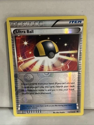 Ultra Ball - 113/124 - Uncommon - Reverse Holo NM-Mint Pokemon XY-- Fates Col - Image 1 of 2